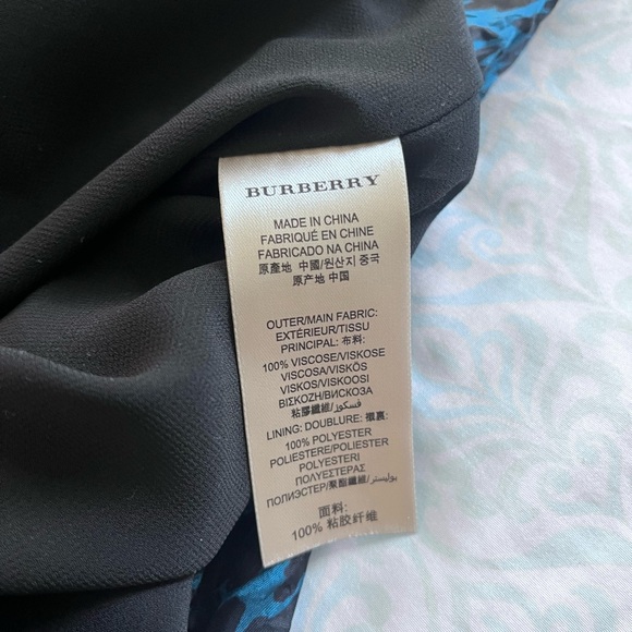 Burberry Teal and Black Long Sleeve Dress - Picture 6 of 6